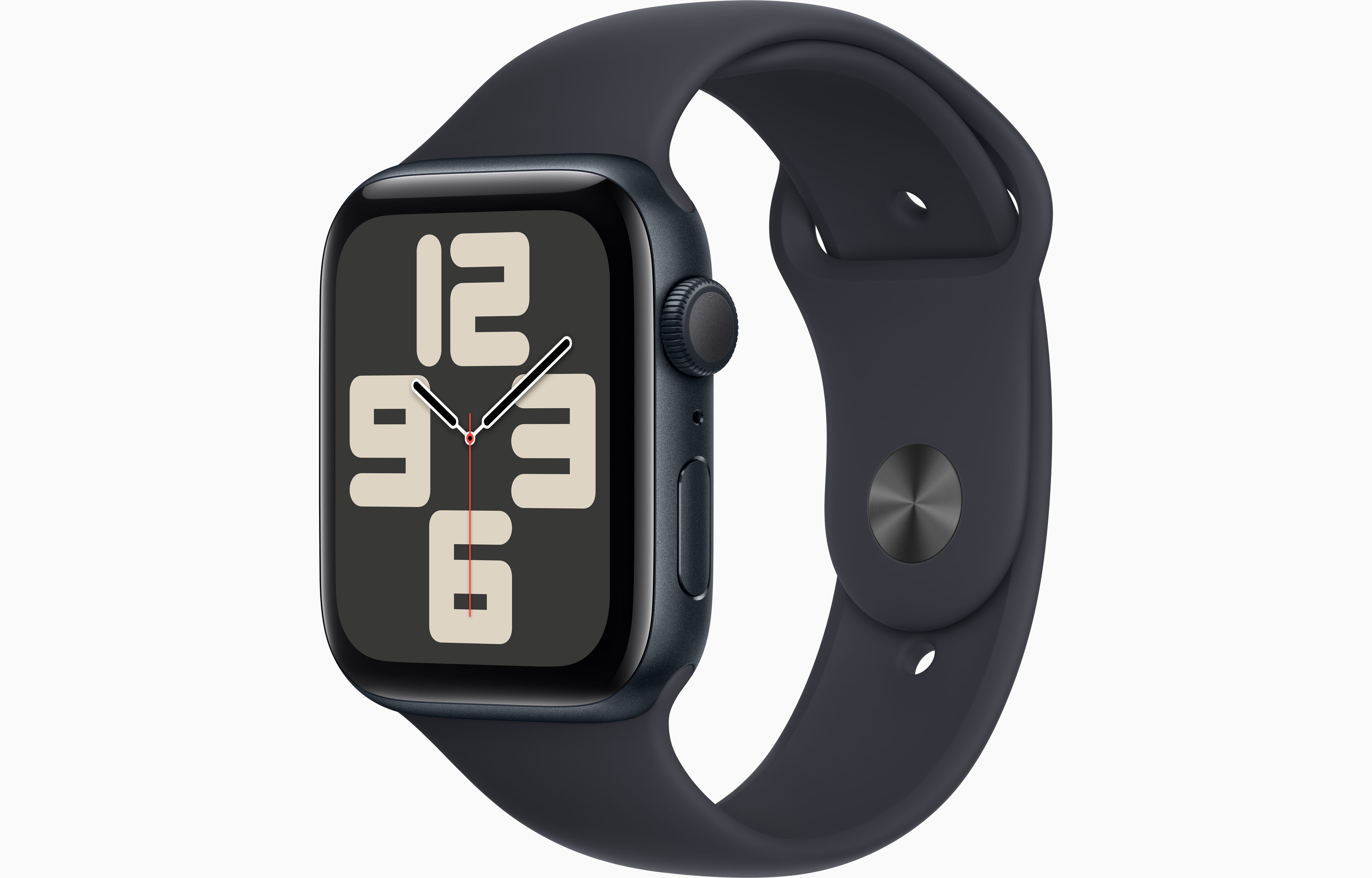 Apple Watch SE GPS 44mm Silver Aluminium Case with Storm Blue Sport Band - S/M