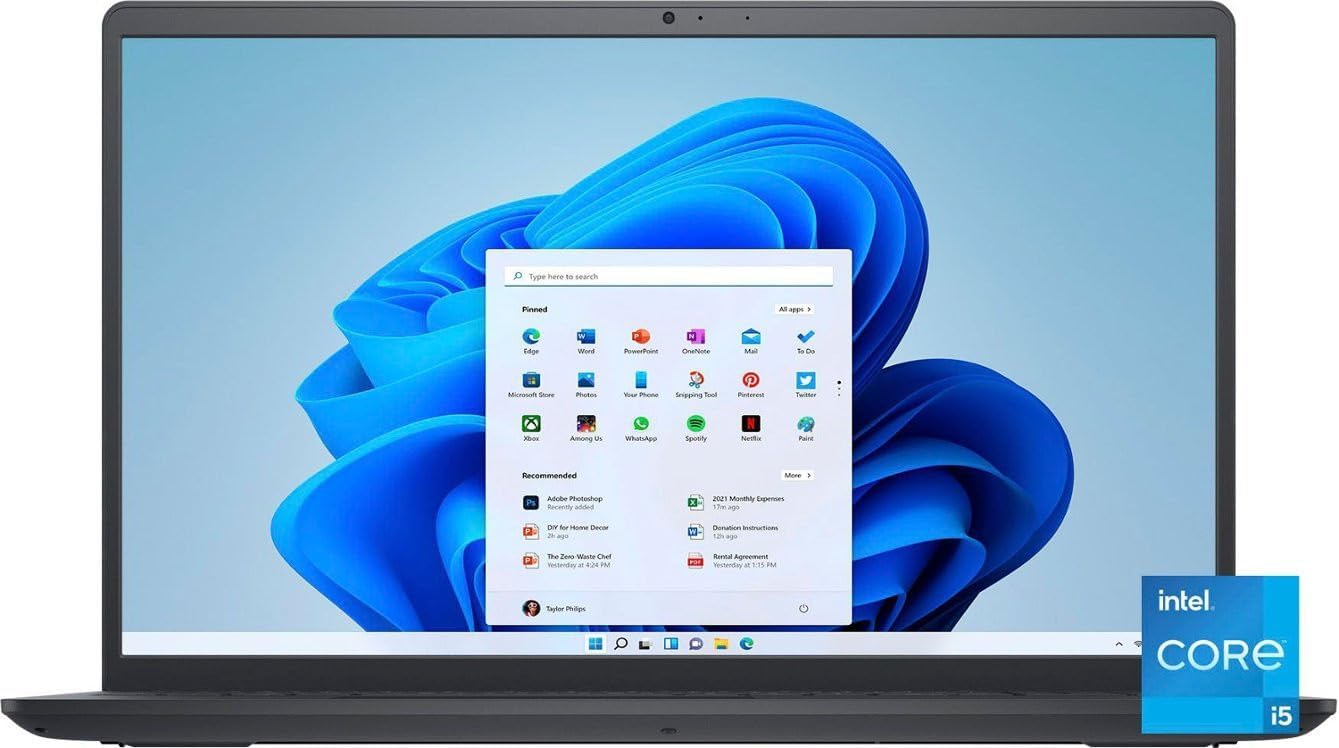 INSPIRON 15 3520 11th gen Intel i5 512 SSD 16gb 15 inch touchscreen webcam Bluetooth Windows 11