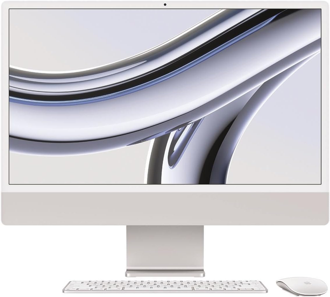 24 INCH IMAC WITH RETINA 4.5K DISPLAY APPLE M3 CHIP WITH 8 CORE CPU AND 8 CORE GPU 256GB SSD