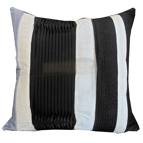 Lecia Stripe Black White And Grey Cushion Cover