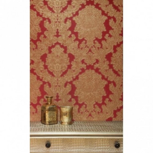 Cenza Damask Wallpaper Red 5Sqm